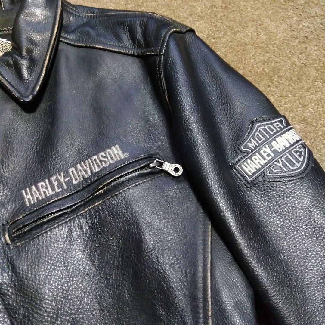 Sサイズ アメリカ製 ハーレーダビッドソン 純正 ライダースジャケット