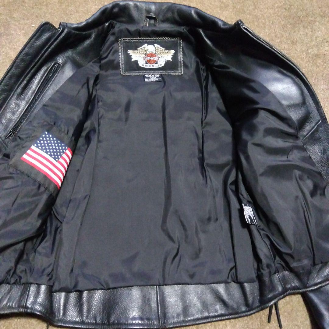 Sサイズ アメリカ製 ハーレーダビッドソン 純正 ライダースジャケット