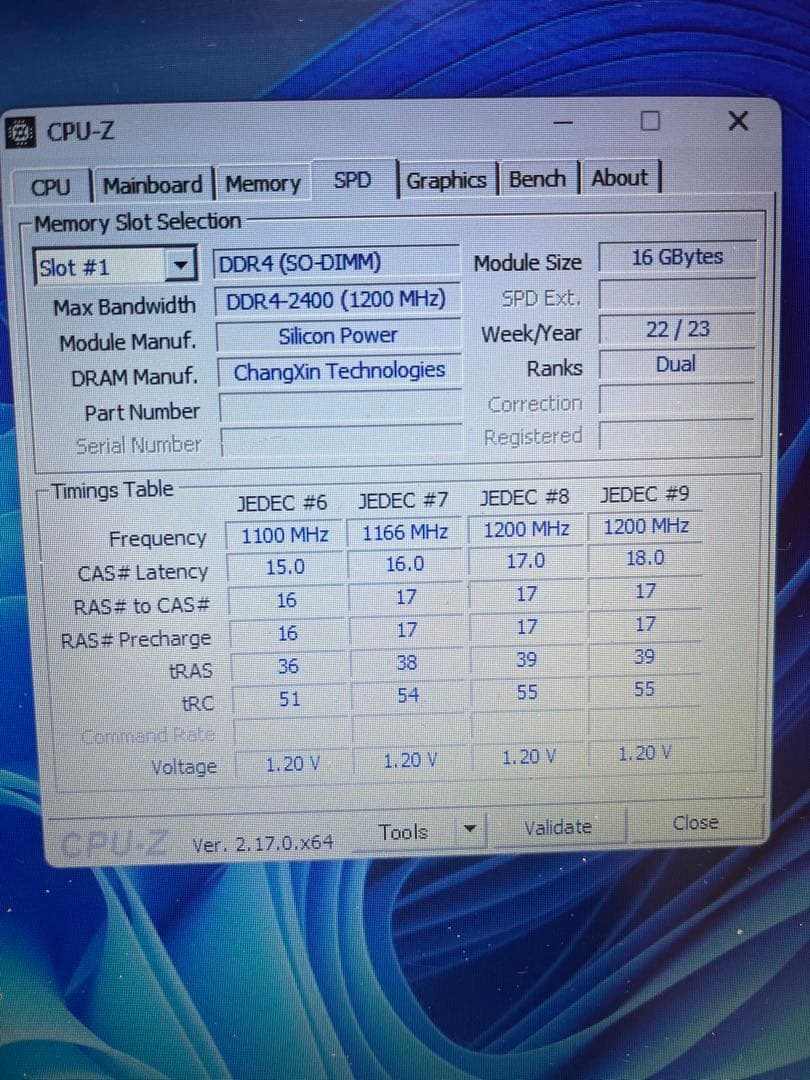 Silicon Power 16GB DDR4 メモリ5枚　ばら売り