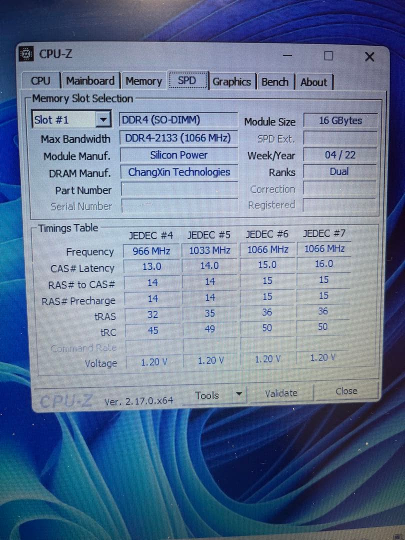 Silicon Power 16GB DDR4 メモリ5枚　ばら売り
