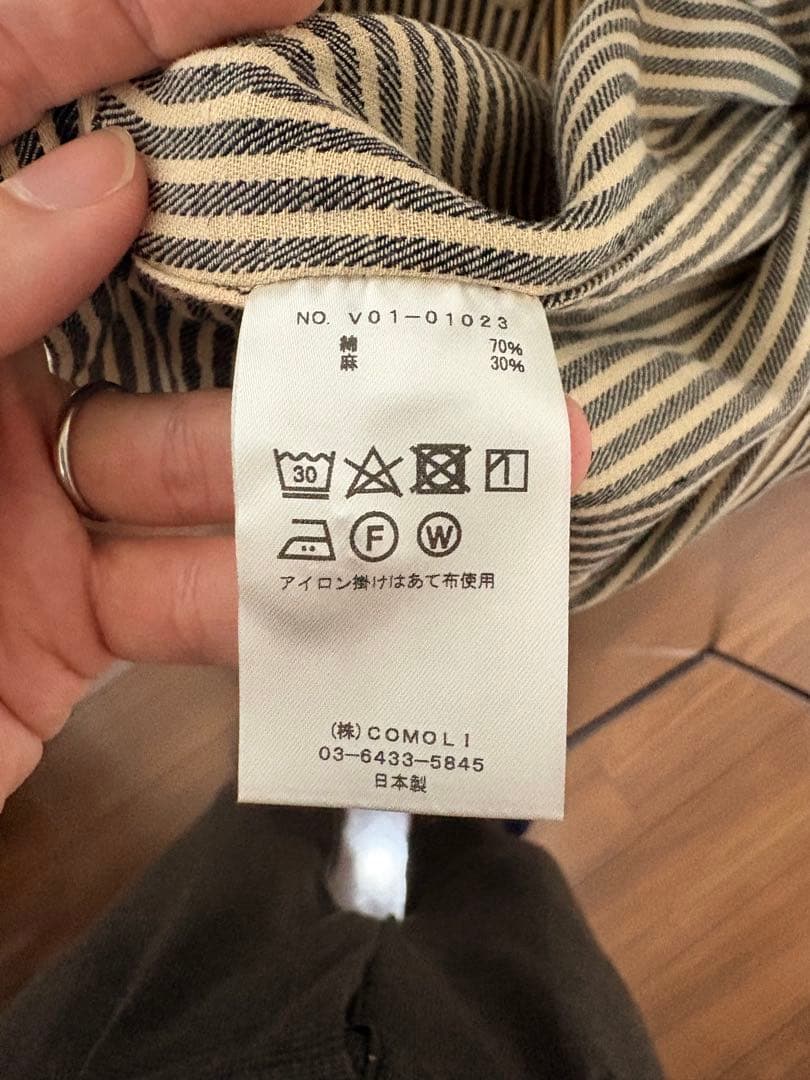 COMOLI コモリ/ストライプブルゾン サイズ2
