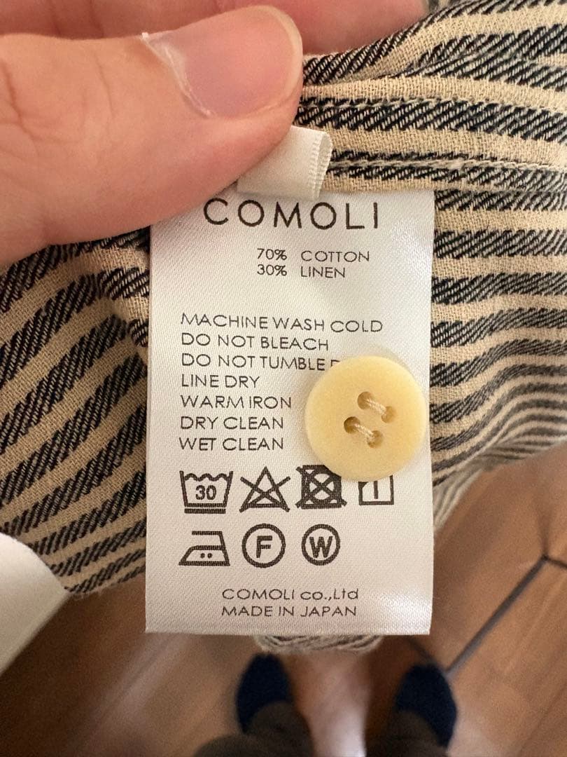 COMOLI コモリ/ストライプブルゾン サイズ2