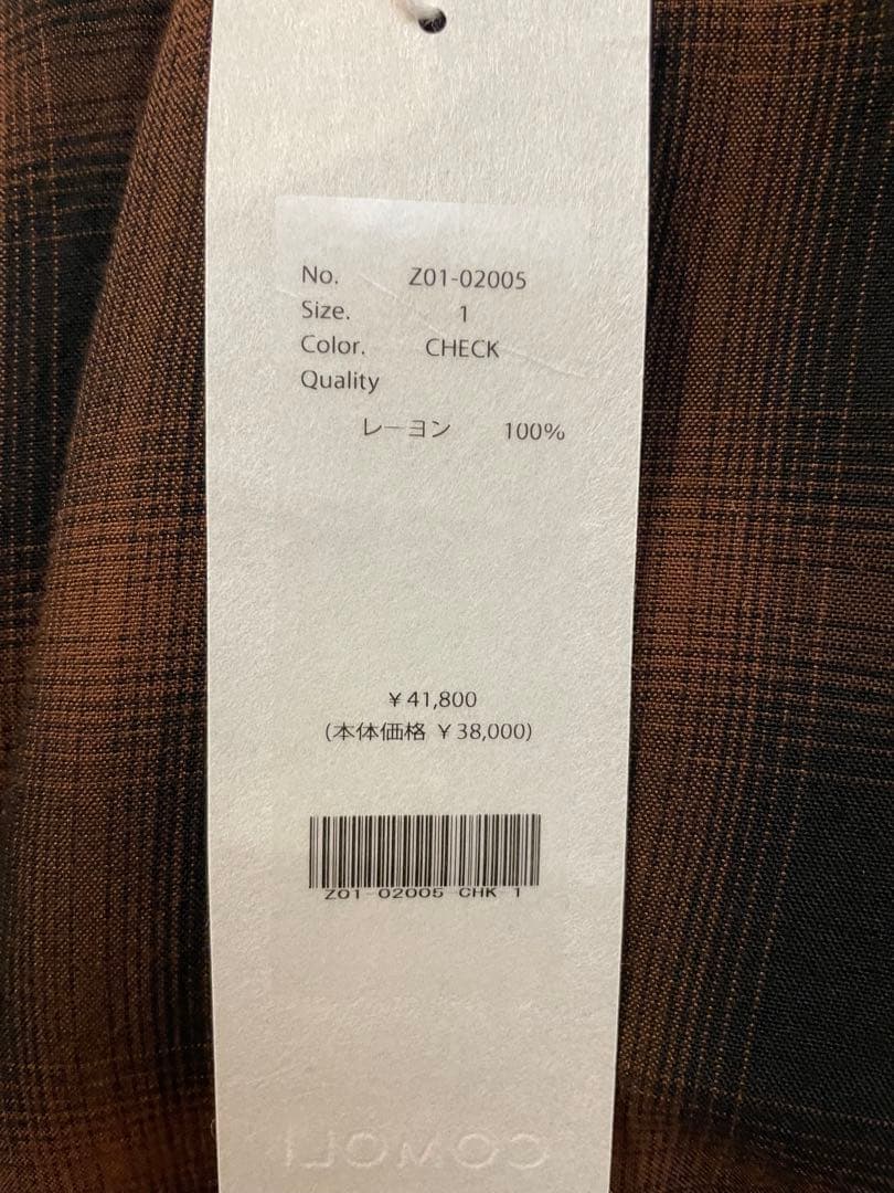 【タグ付き美品】24SS comoliコモリ レーヨンオープンカラー サイズ1