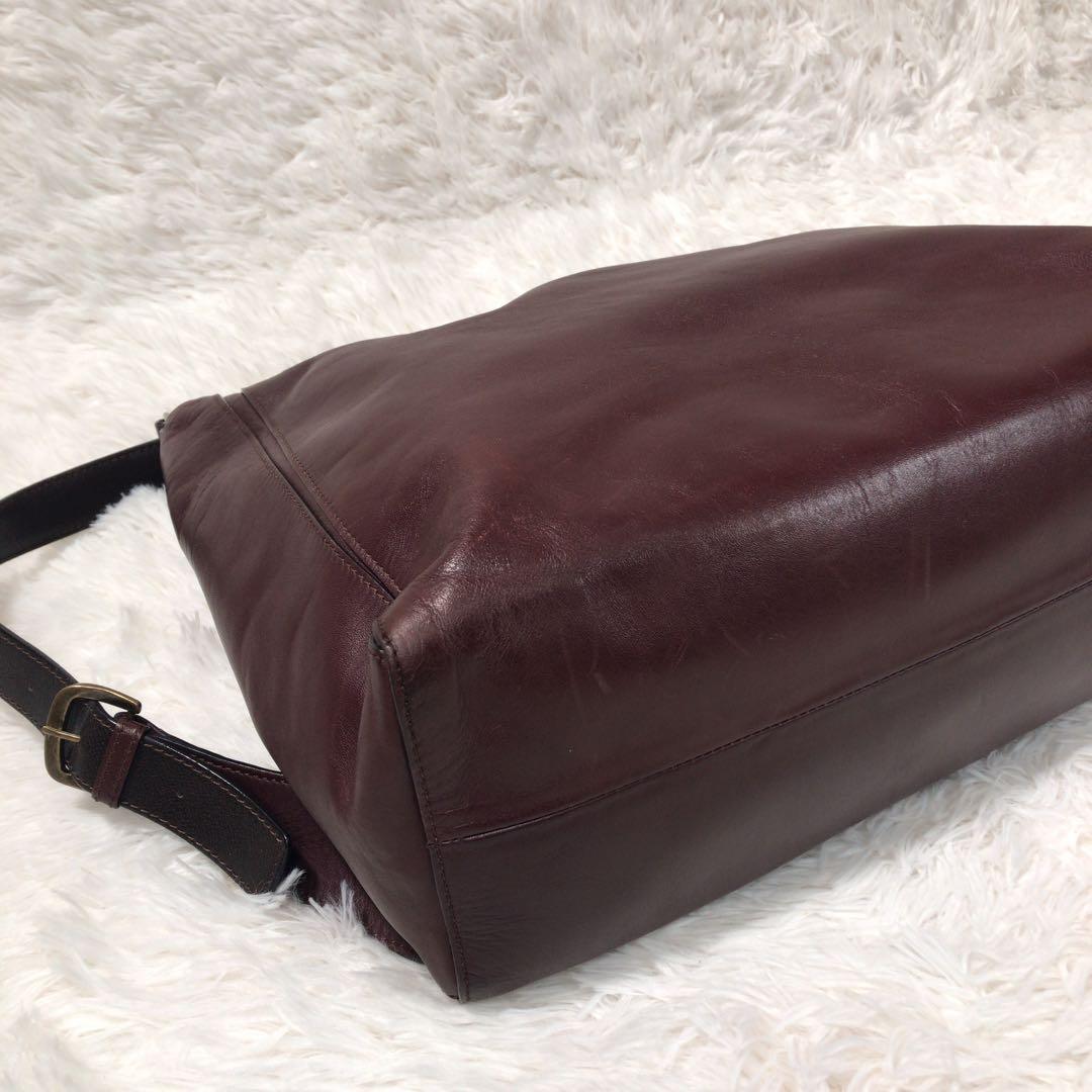 極美品　マザーハウス ヨゾラ 2Way ショルダーバッグ L ミリングレザー