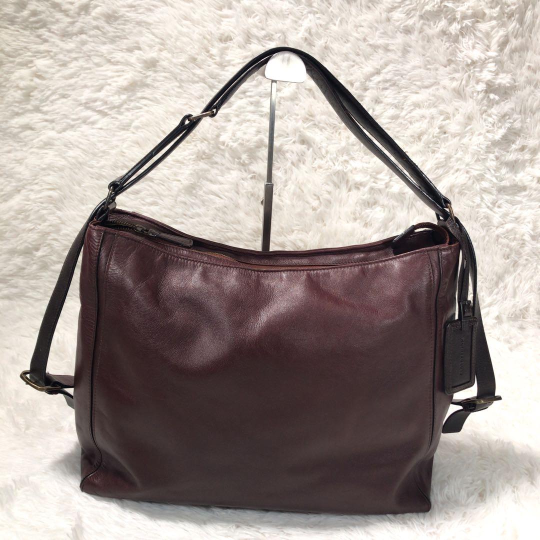 極美品　マザーハウス ヨゾラ 2Way ショルダーバッグ L ミリングレザー