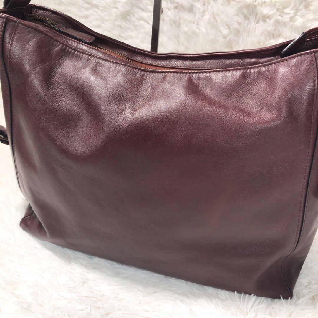 極美品　マザーハウス ヨゾラ 2Way ショルダーバッグ L ミリングレザー