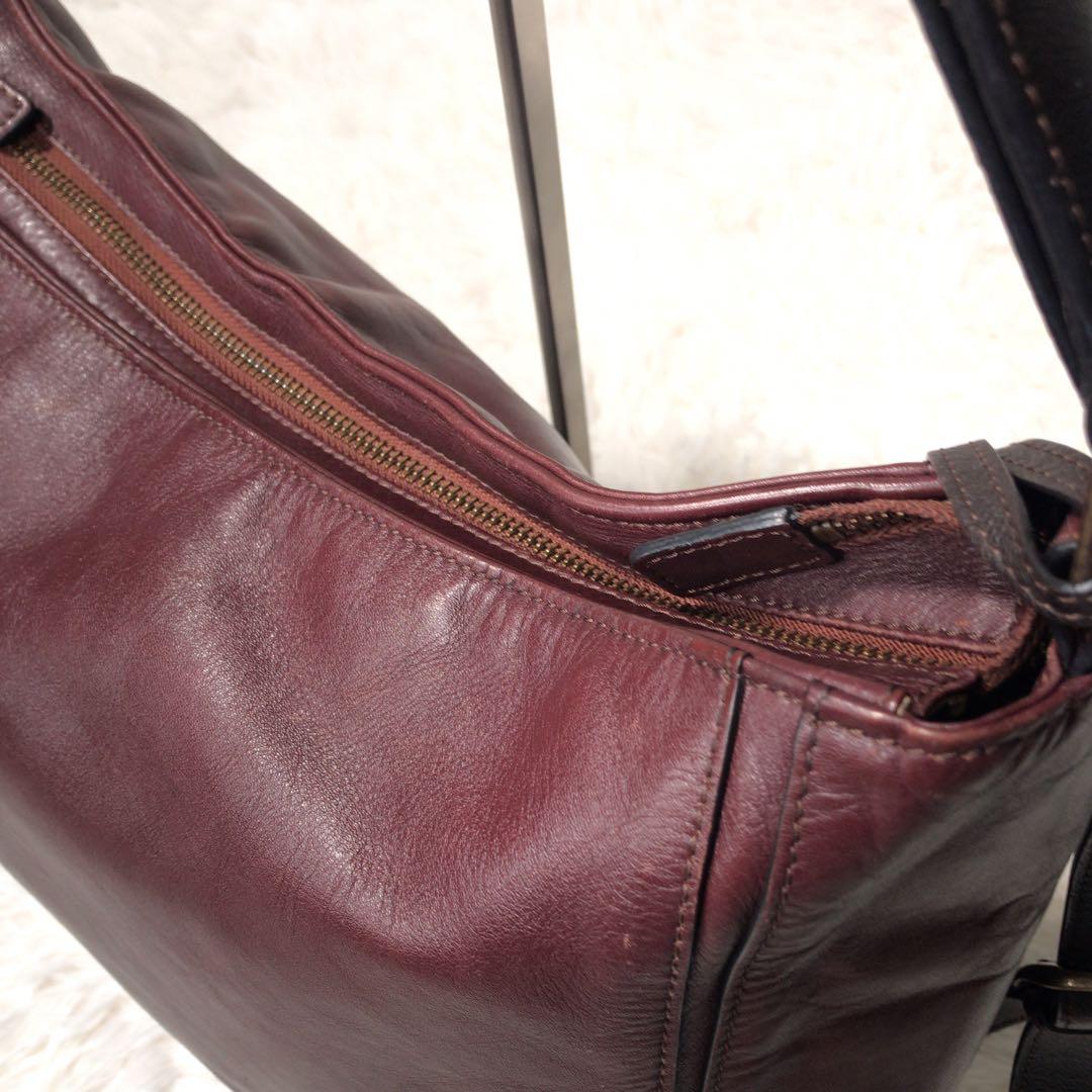 極美品　マザーハウス ヨゾラ 2Way ショルダーバッグ L ミリングレザー