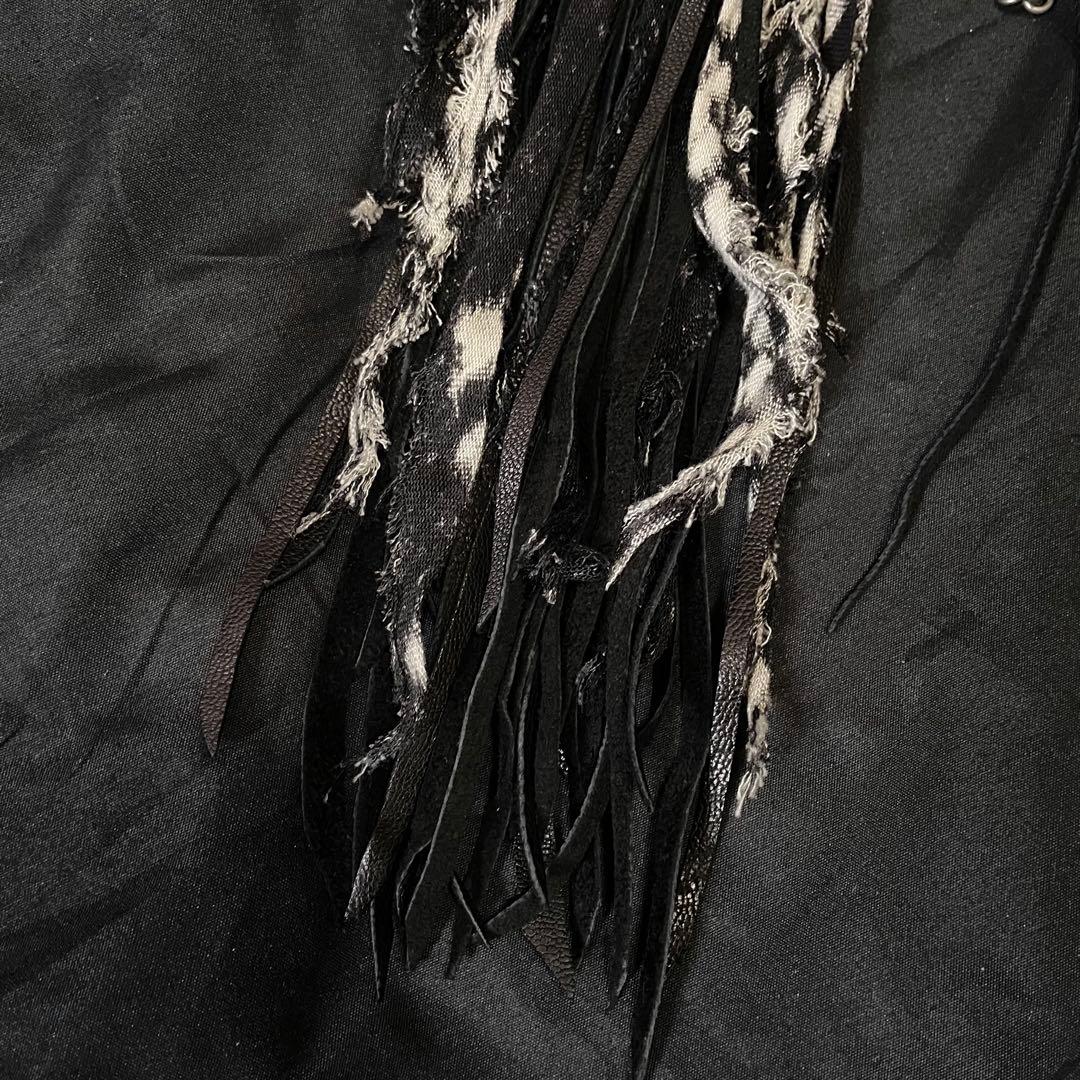 kmrii feather hook SKULL leather キーホルダー
