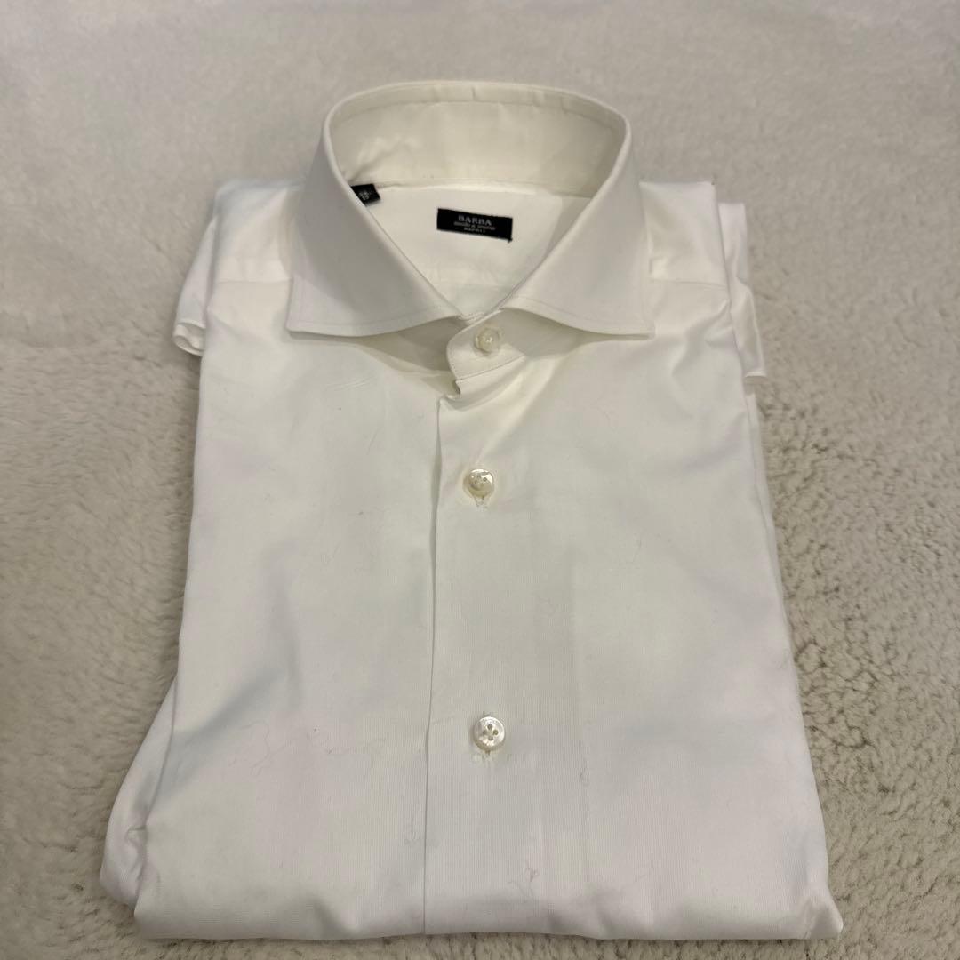 BARBA ホワイト ワイシャツ 38 15