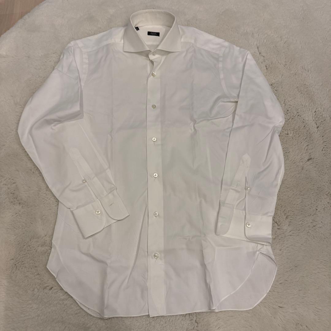 BARBA ホワイト ワイシャツ 38 15