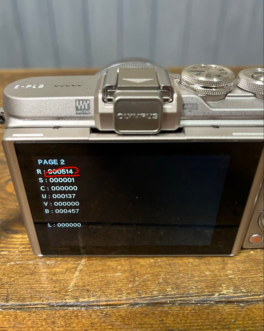 ミラーレス一眼 OLYMPUS PEN E-PL8 シャッター数514回