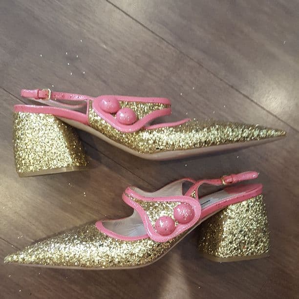 MIUMIU グリッターパンプス ミュウミュウ