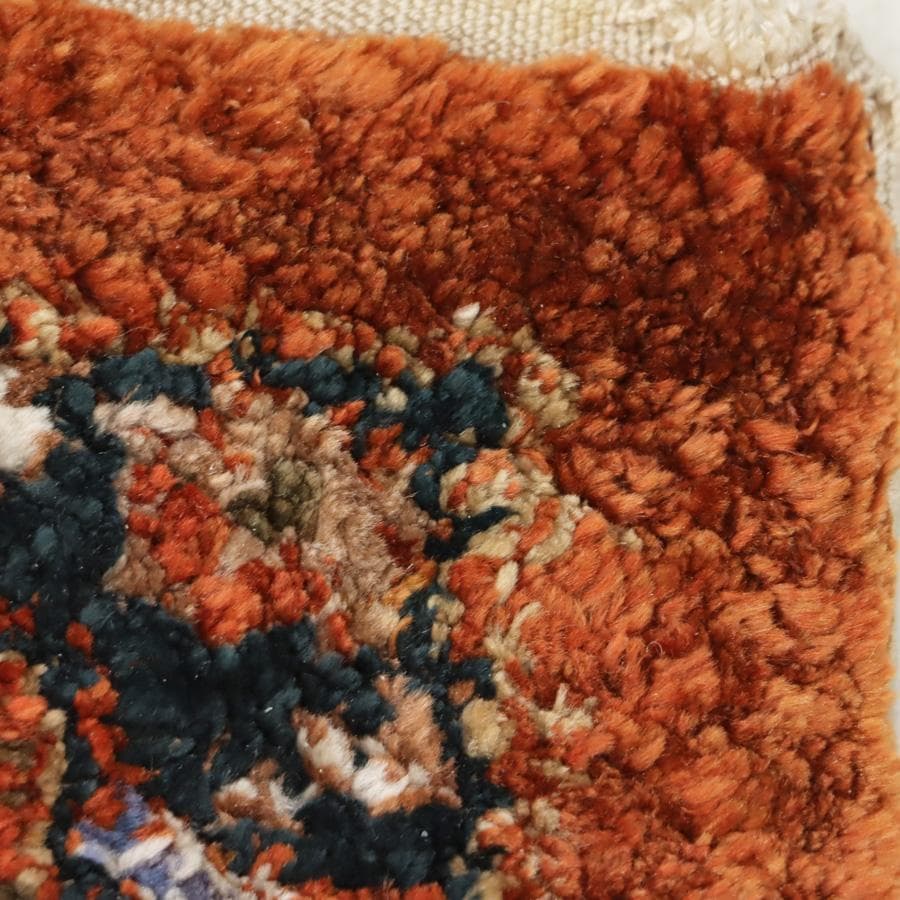 Y2361 中国シルク絨毯 シルク100% 手織り180段 大判276×182㎝