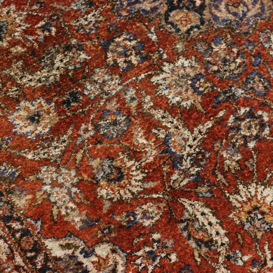 Y2361 中国シルク絨毯 シルク100% 手織り180段 大判276×182㎝