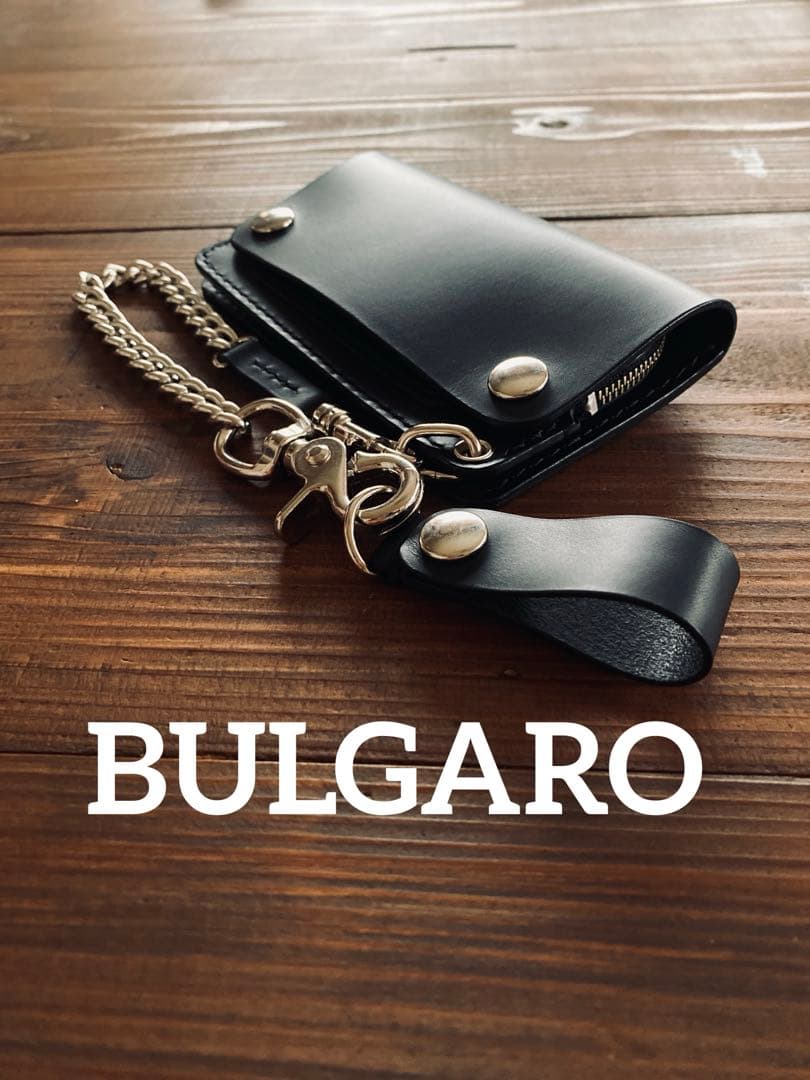 【ブルガロ】TM01-77ミドルトラッカーウォレット&鉄製チェーン付き