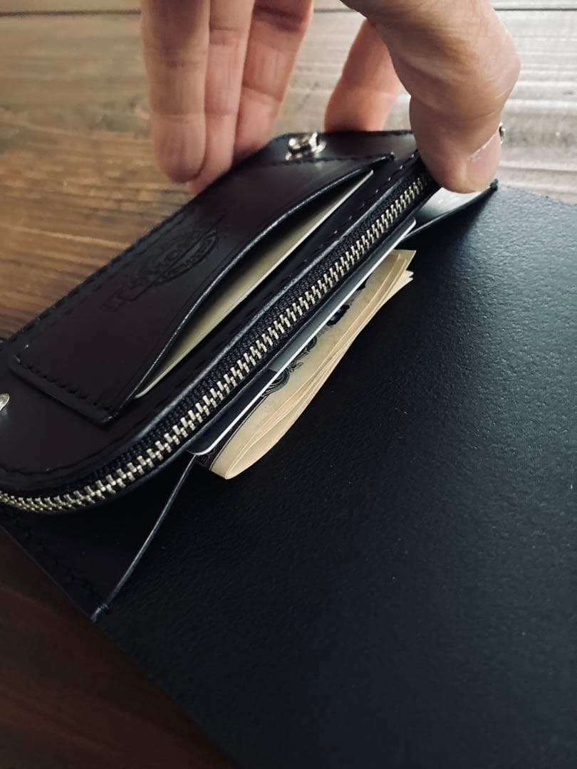 【ブルガロ】TM01-77ミドルトラッカーウォレット&鉄製チェーン付き