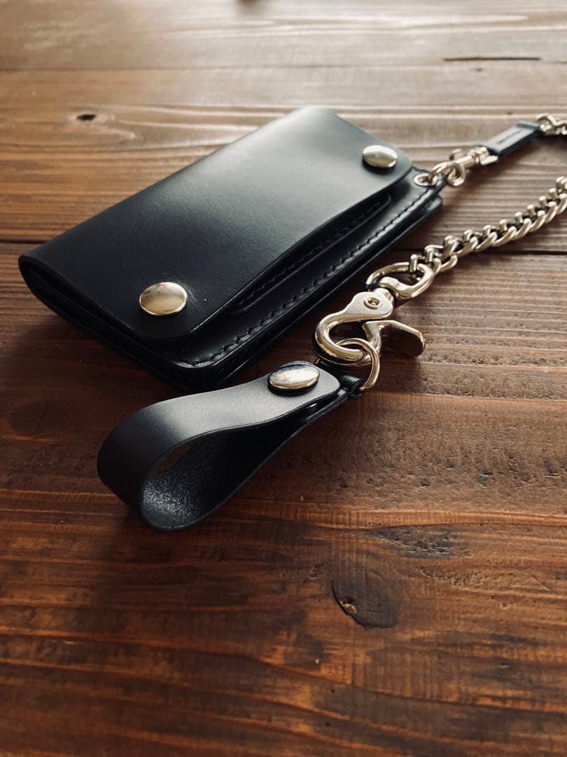 【ブルガロ】TM01-77ミドルトラッカーウォレット&鉄製チェーン付き