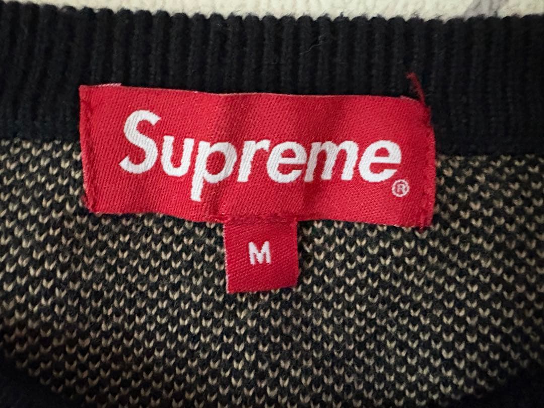 Supreme セーター M 黒 ベージュ