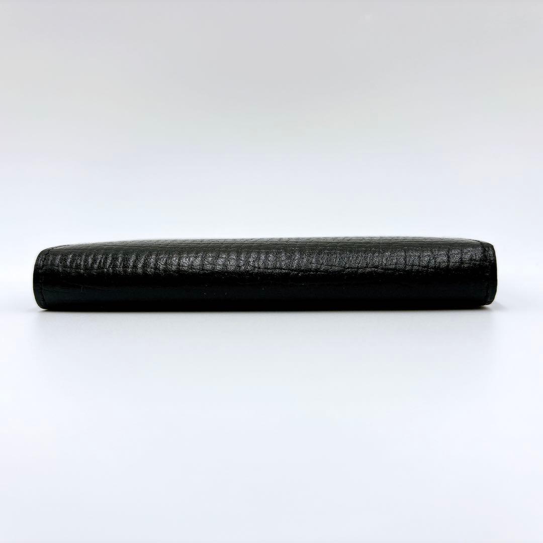 新品同様 ＊ BURBERRY バーバリー 型押し レザー 名刺入れ ブラック