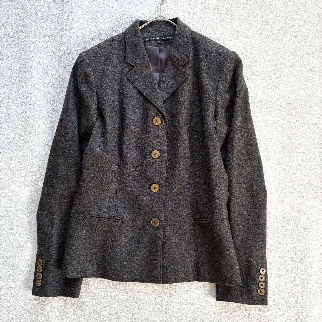 ラルフローレン RL ウール パンツスーツ セットアップ 日本製 ダークグレー