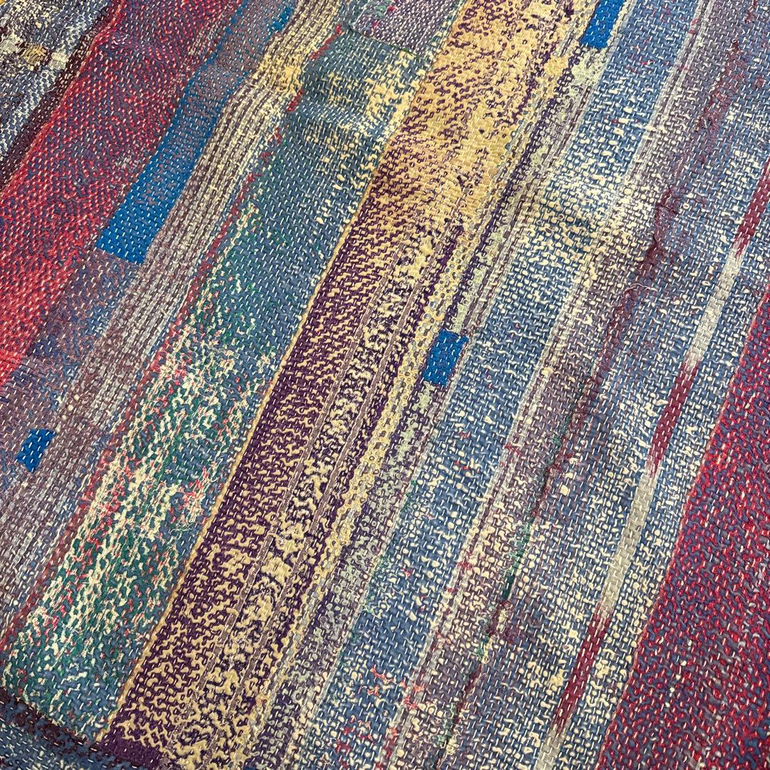 soshiwamiヴィンテージラリーキルト　カンタキルト インド製 青紫系