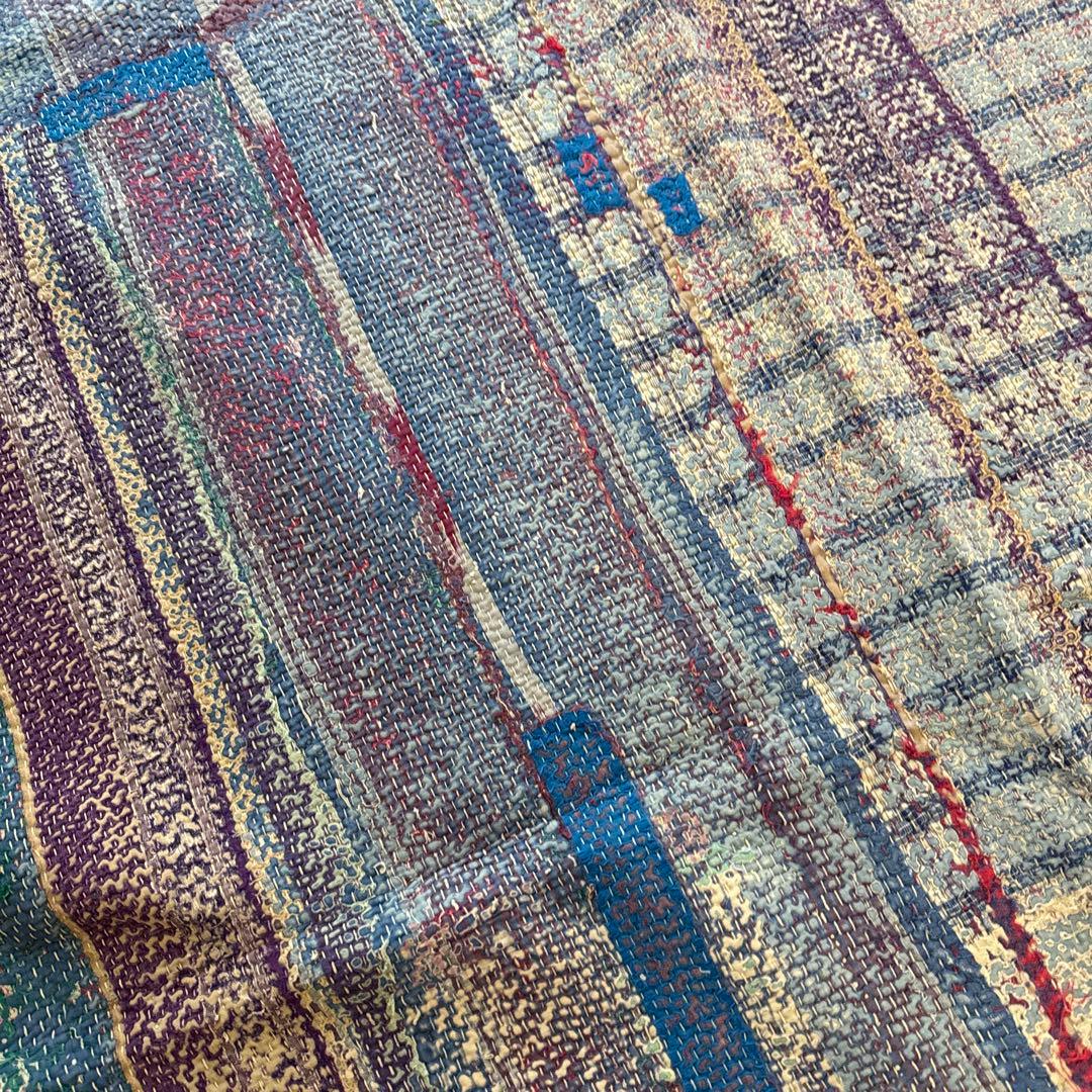 soshiwamiヴィンテージラリーキルト　カンタキルト インド製 青紫系