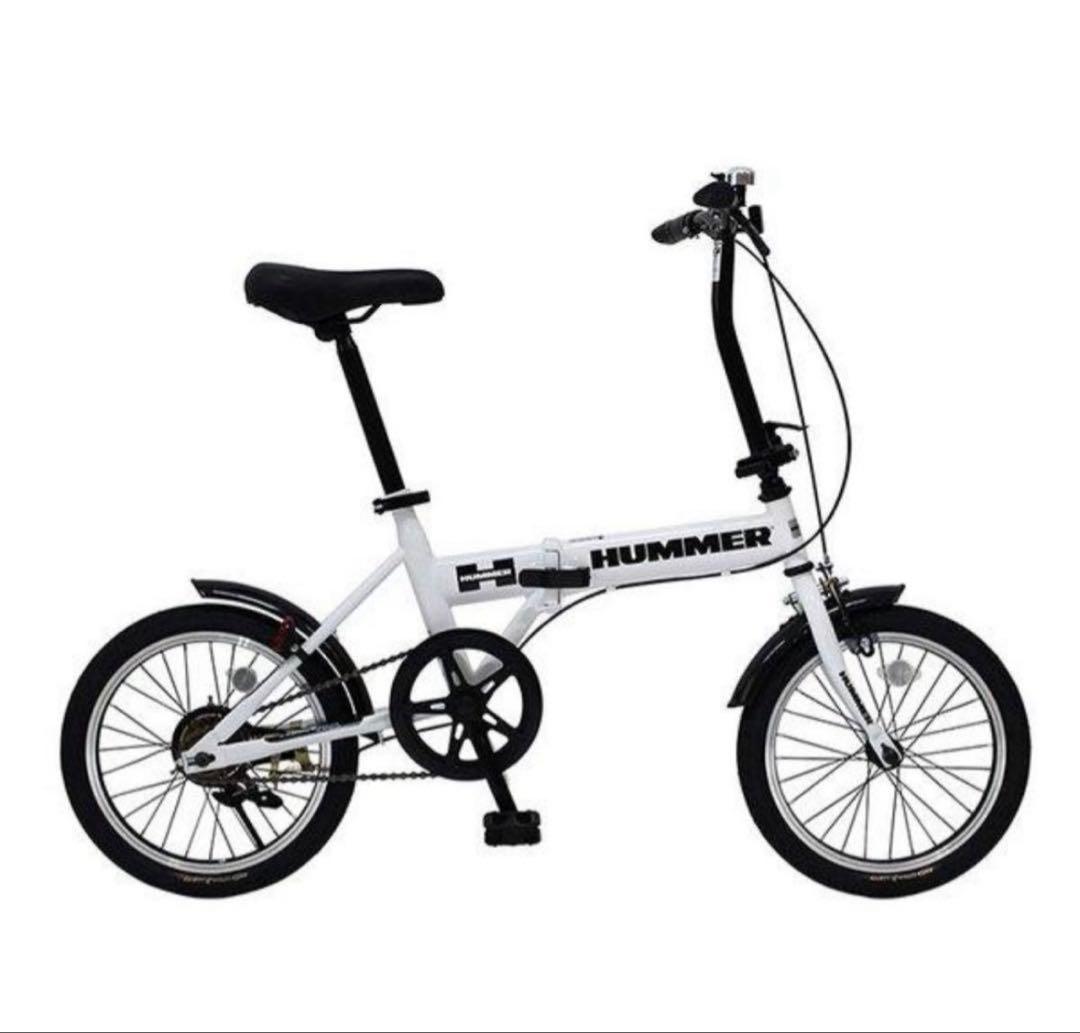【新品未使用】HUMMER ハマー MG-HM16N-WH 折り畳み自転車 白