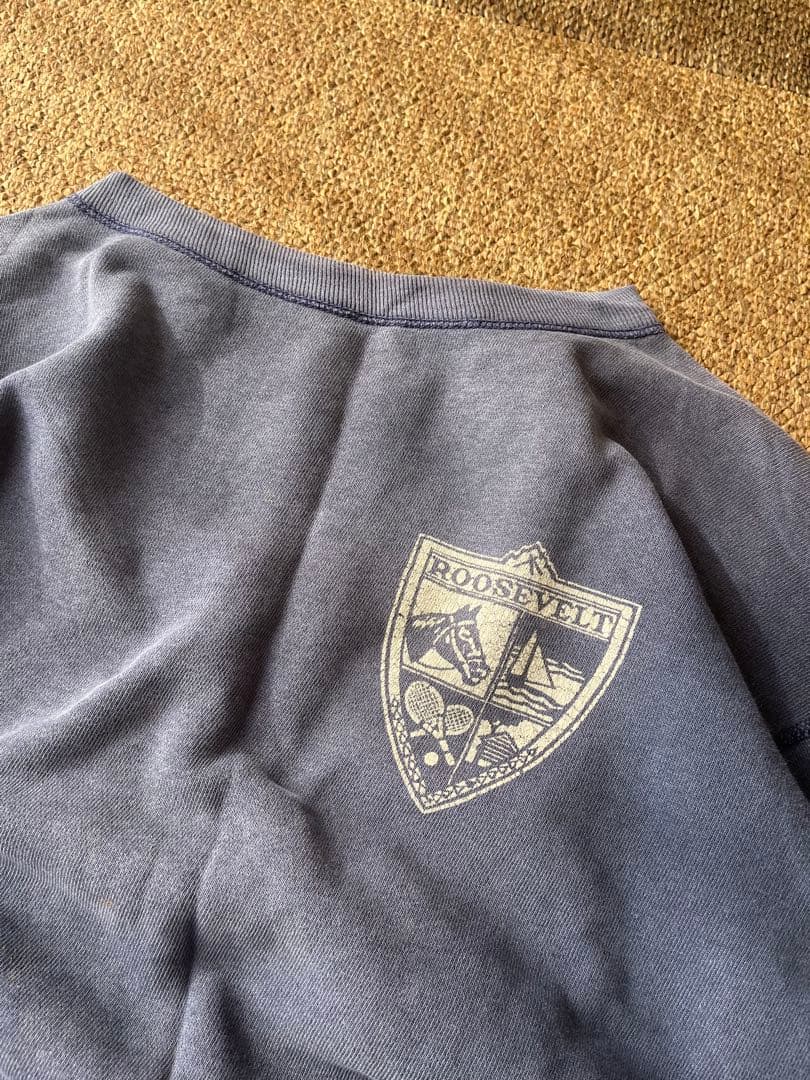 ぽ*け様 50s Champion スウェット 茄子紺 サンフェード ボックスシ