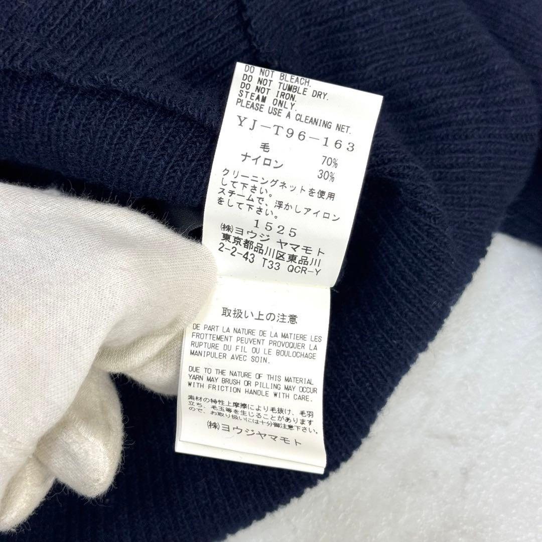 美品 y's ワイズ ヨウジヤマモト 変形 アシンメトリー ニット ネイビー 2