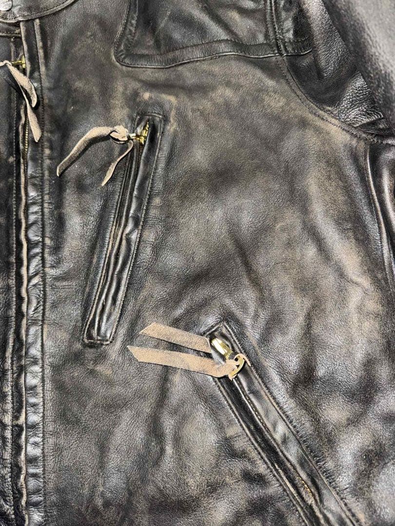 「新品」RRLレザーライダースジャケット