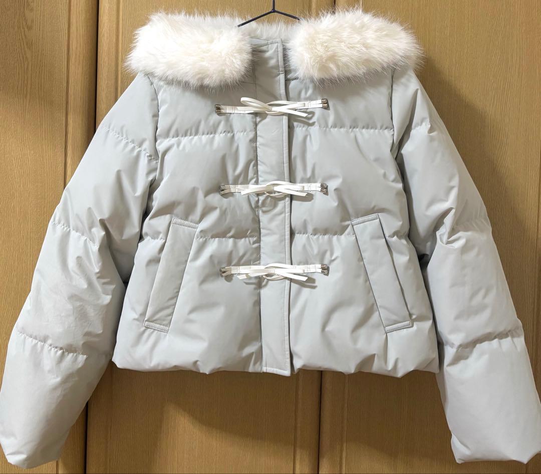 JILL by JILLSTUART リボンダッフルダウン グレー M