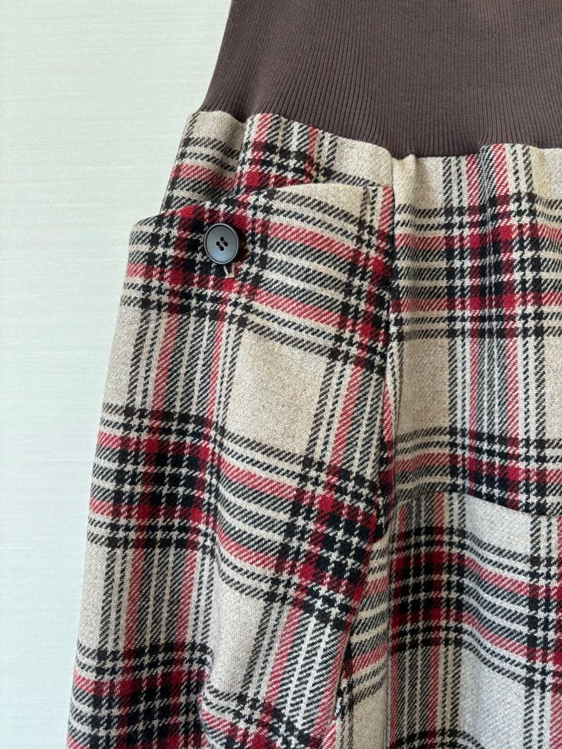 新品未使用☆クレッシェントデュオのチェック柄ロングスカート