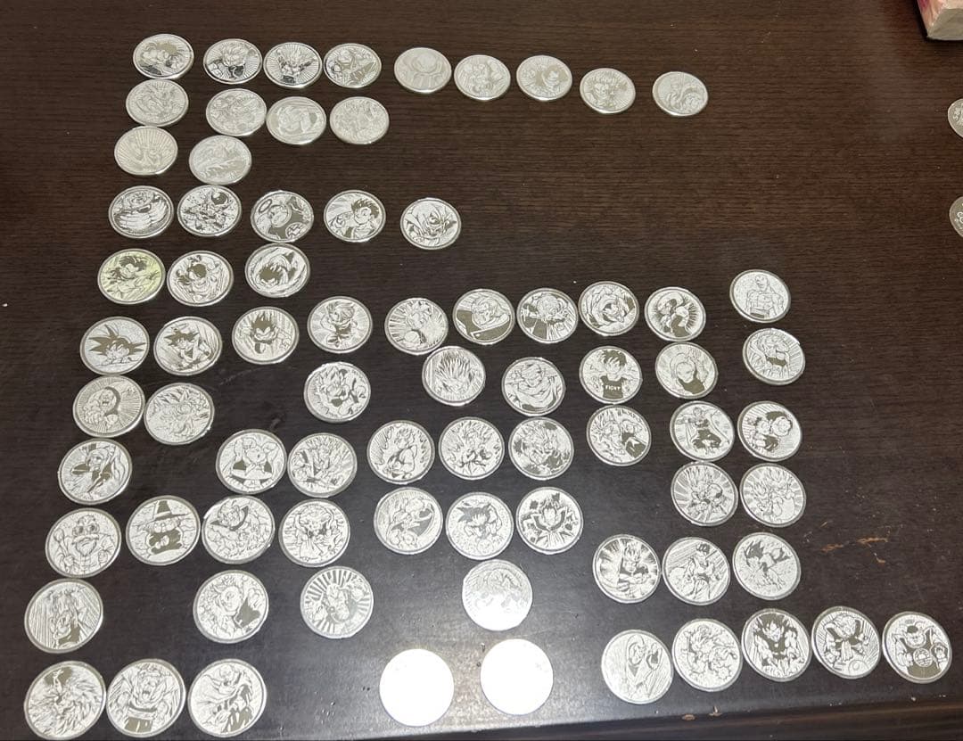 ドラゴンボールZ S&Bめんこ　銀　76種類　計167枚　歯抜け多数　被りあり