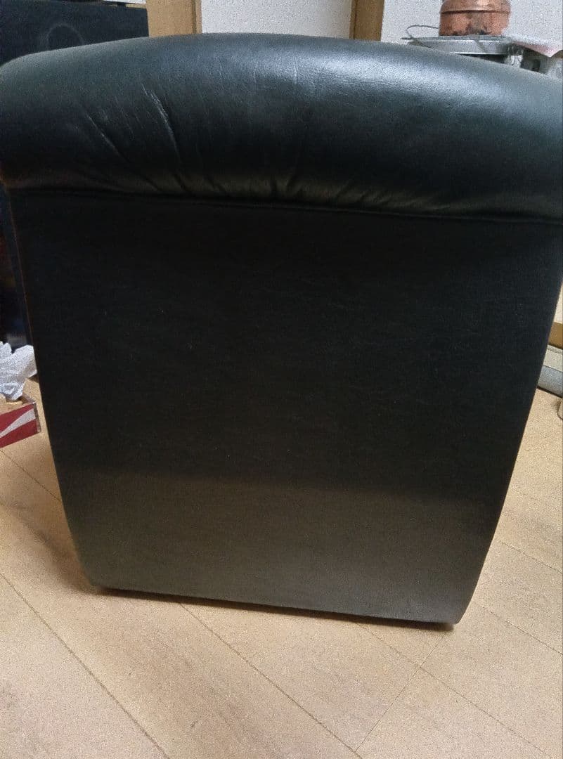 黒 本革ソファ　年代物美品