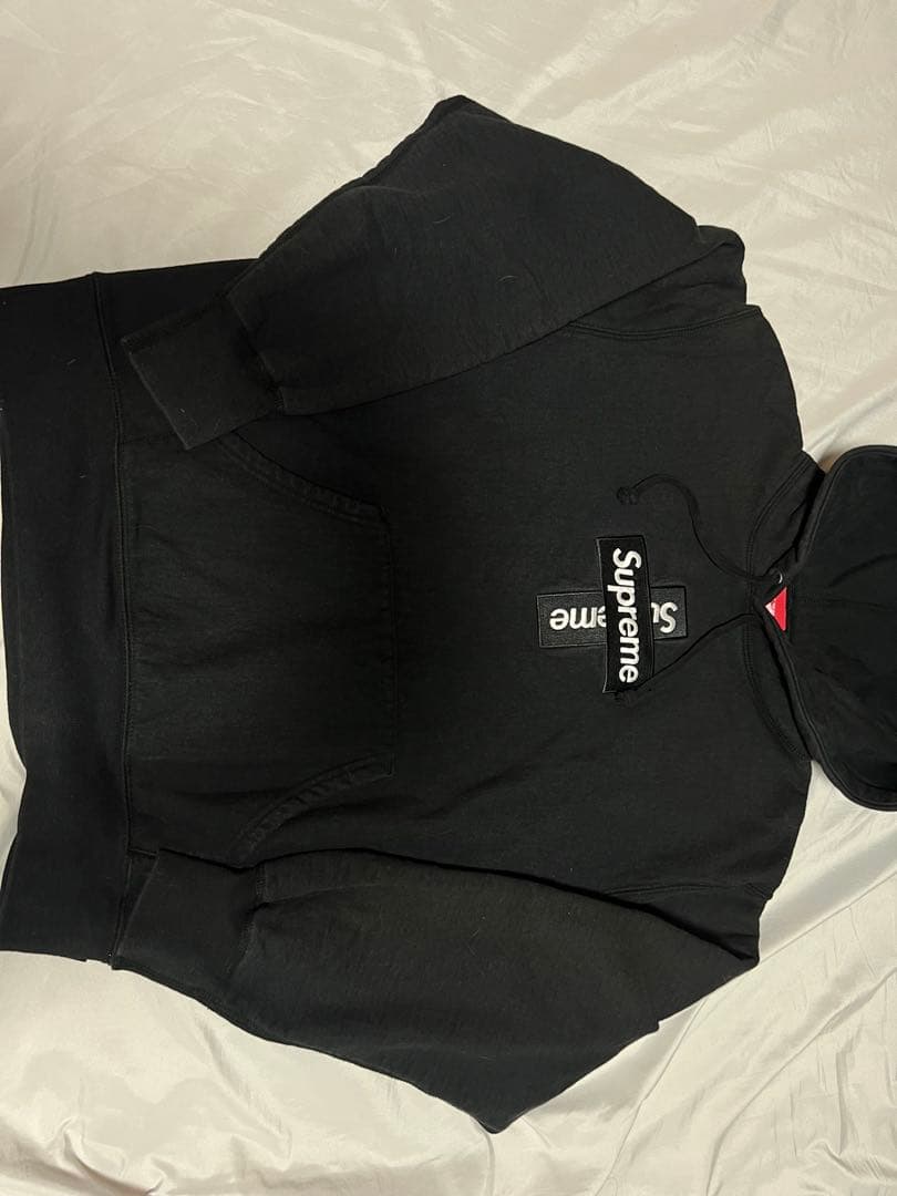 トップス YJCrossBoxLogo Hooded Sweatshirt