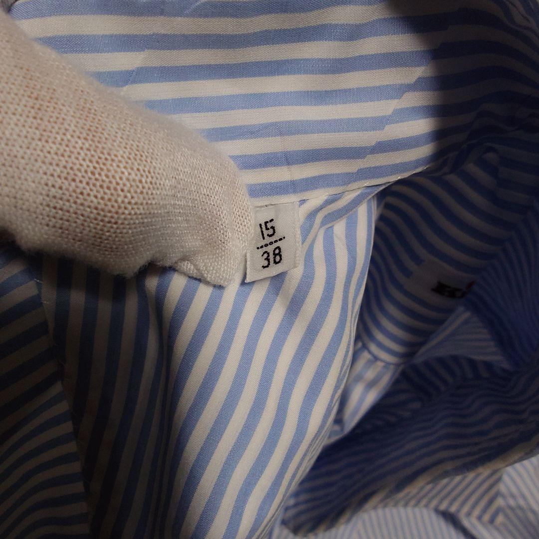 美品✨Kiton イタリア製 水色 ストライプ 長袖 ドレスシャツ 高級