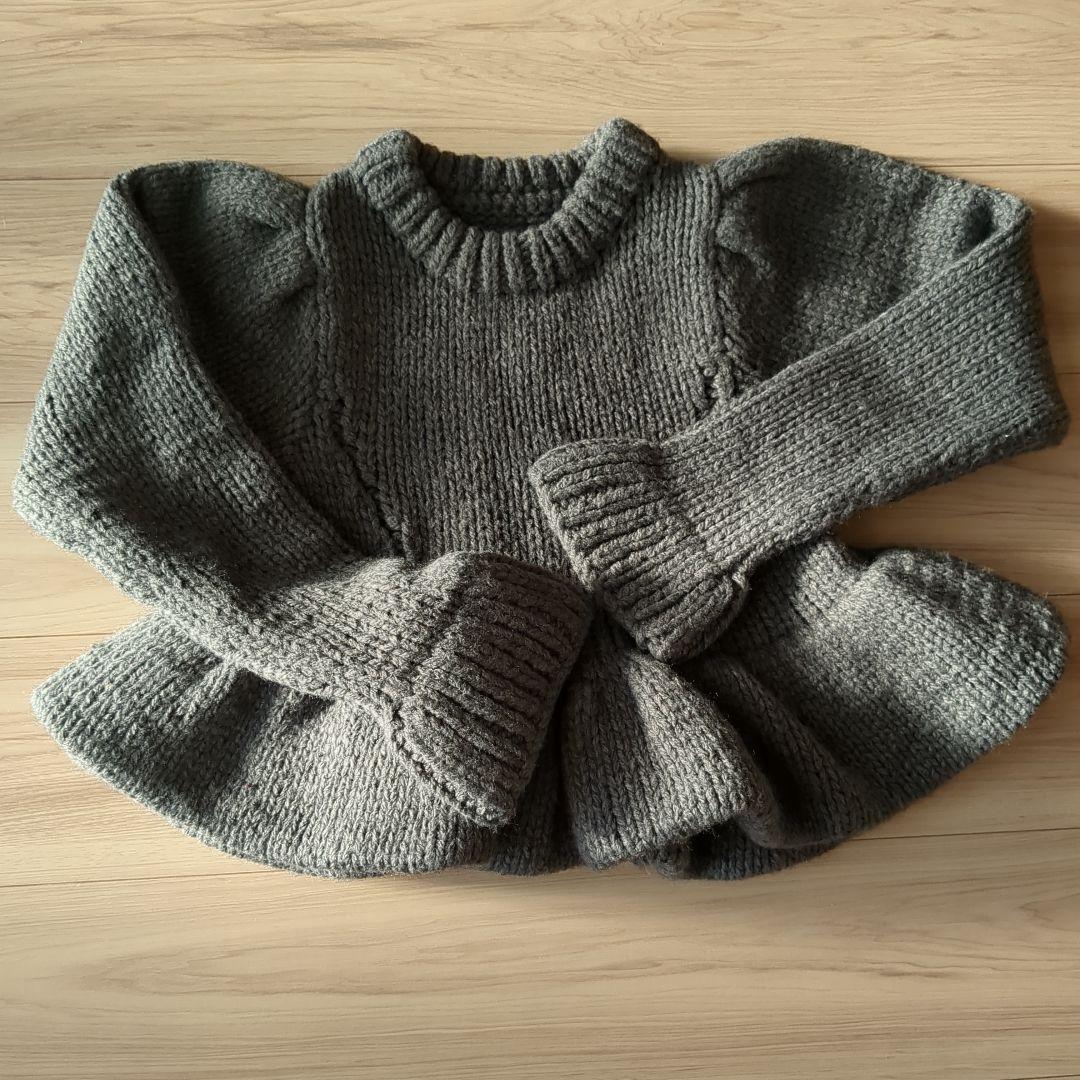 ハンドメイドパフニット　ペプラム　ドノバン