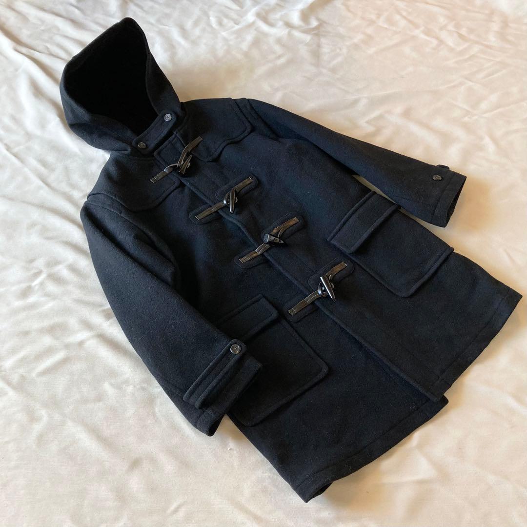 ラルフローレン ウール メルトン ミドル丈 ダッフルコート 黒 ブラック