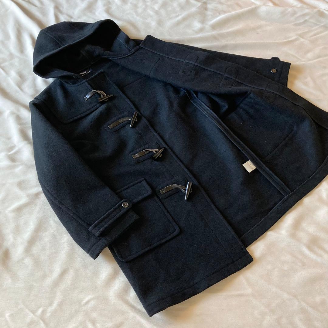 ラルフローレン ウール メルトン ミドル丈 ダッフルコート 黒 ブラック