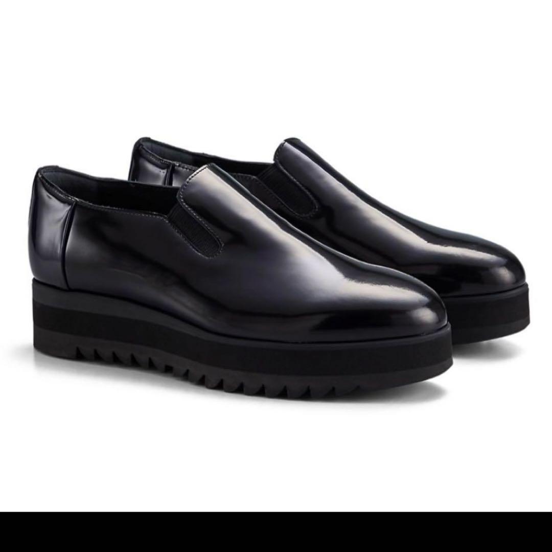 美品THE ONITSUKA SLIP ON 24.5 ブラック ローファー