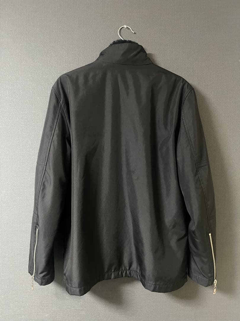 semantic design ブラック ナイロンジャケット ファー