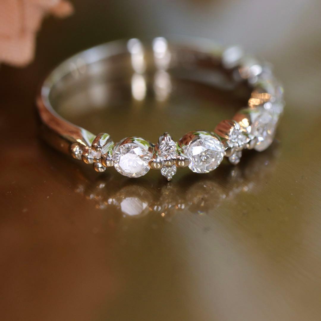 pt900ダイヤモンドリング　ハーフエタニティリング 計0.6ct