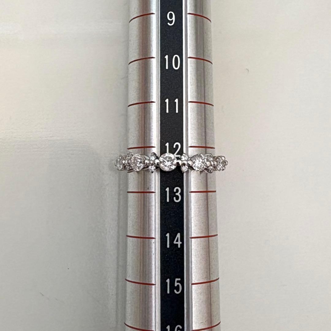 pt900ダイヤモンドリング　ハーフエタニティリング 計0.6ct