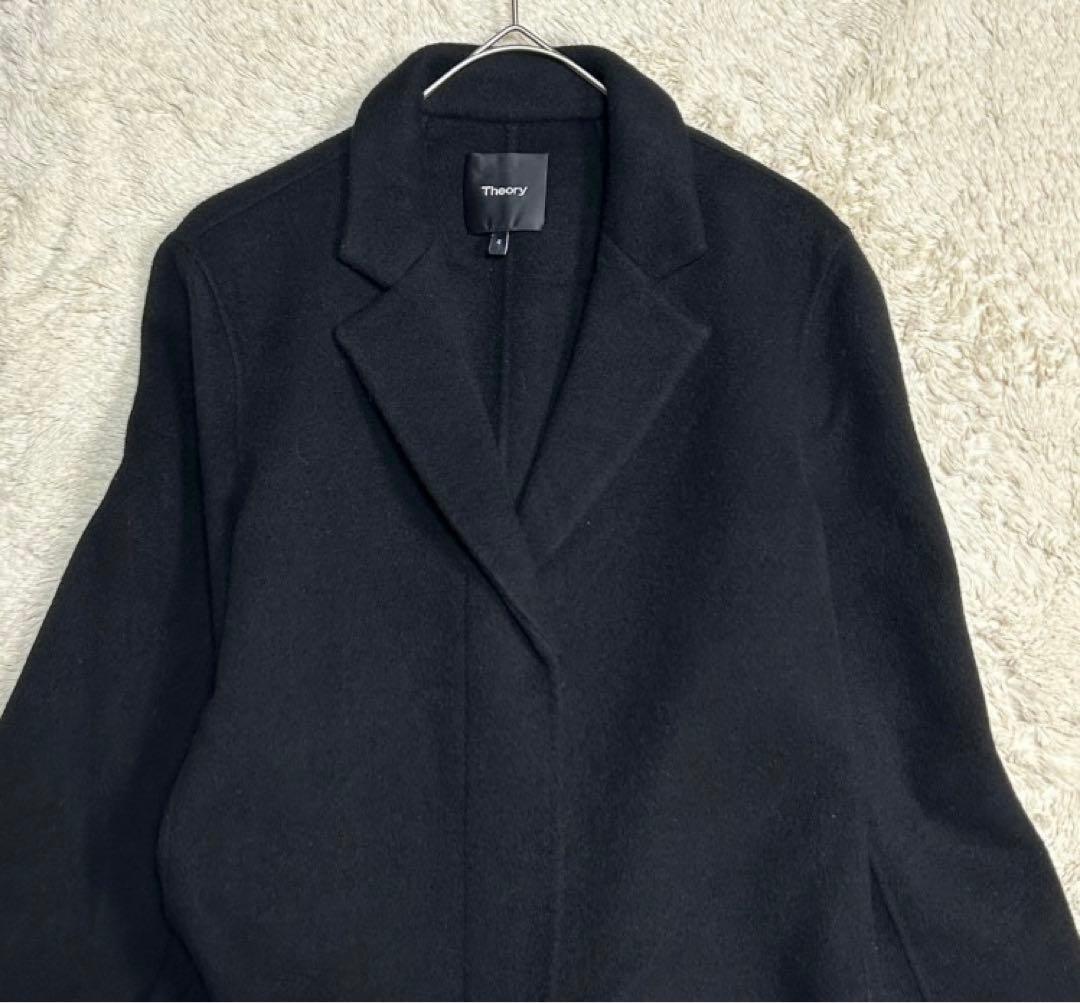 美品Theoryセオリーカシミヤ混Aラインコート NEW DIVIDE Sサイズ