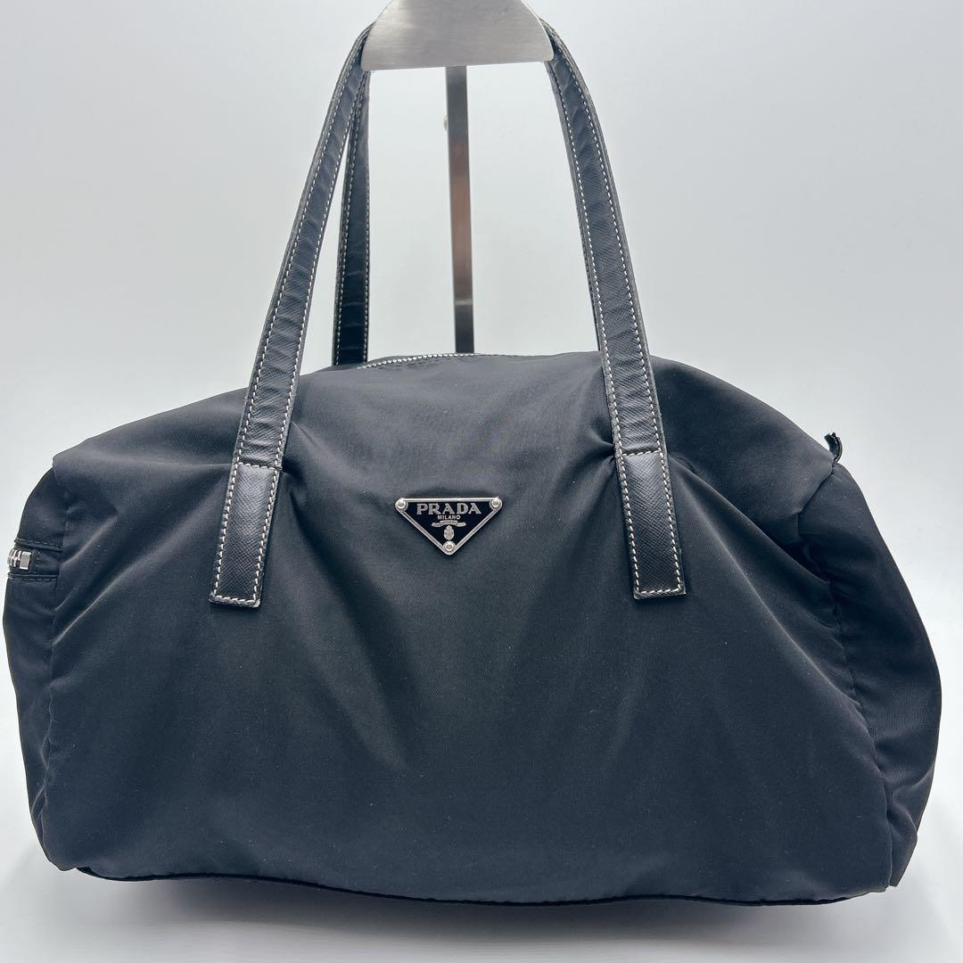 ✨極美品✨PRADA ミニボストンバッグ レザーハンドル 黒 y2k