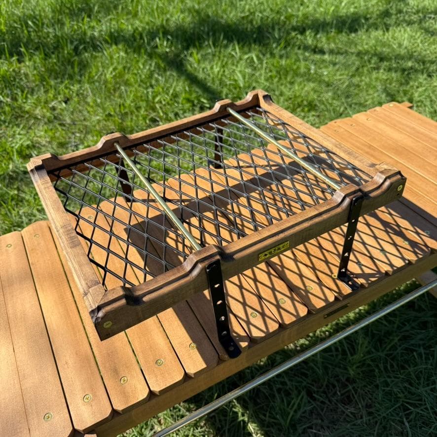 タフ丸金具 ウォルナット 木×エキスパンドメタル×真鍮パーツ IGTフレーム対応