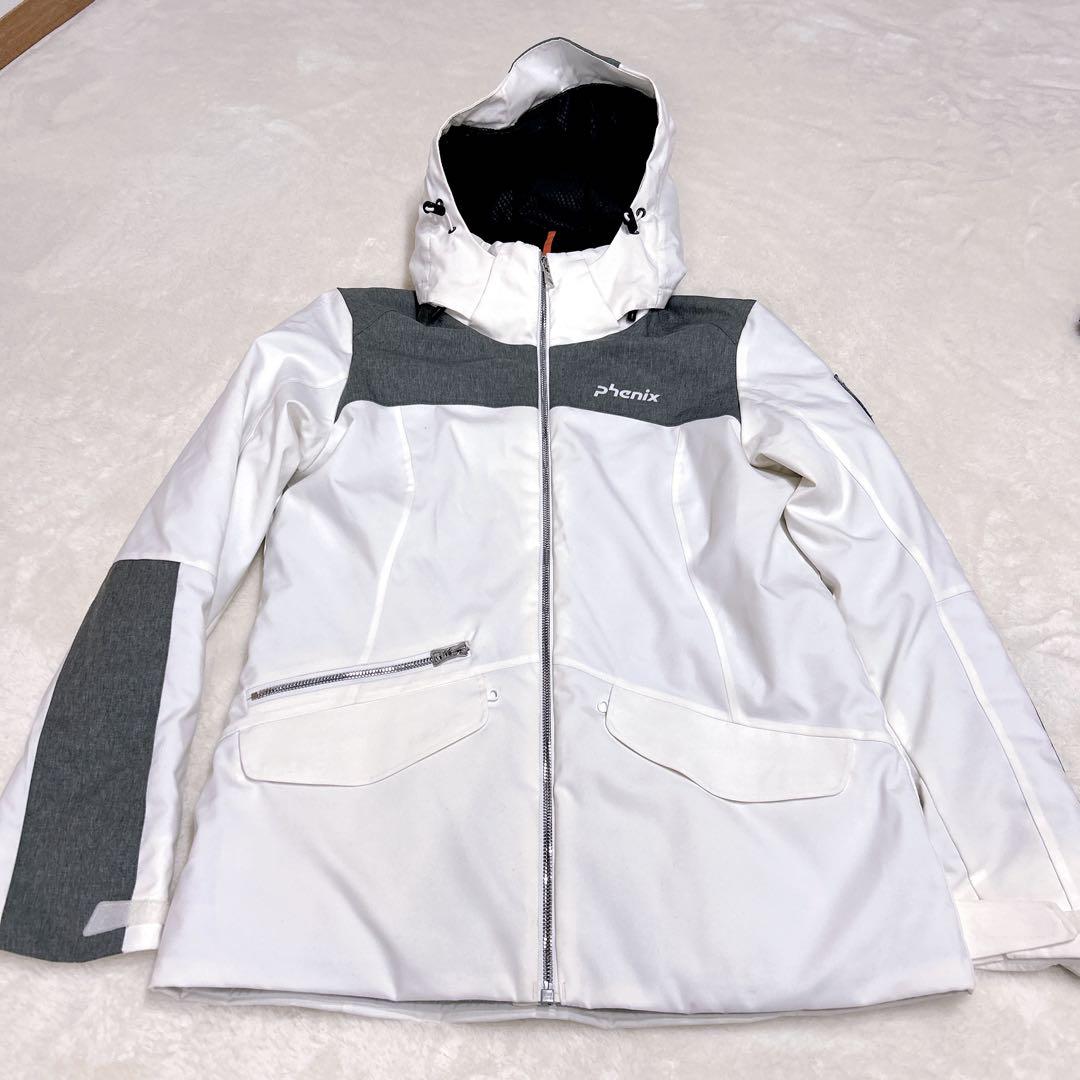 【極美品】PHENIX スキーウェア Lサイズ ホワイト/グレー　ブラック