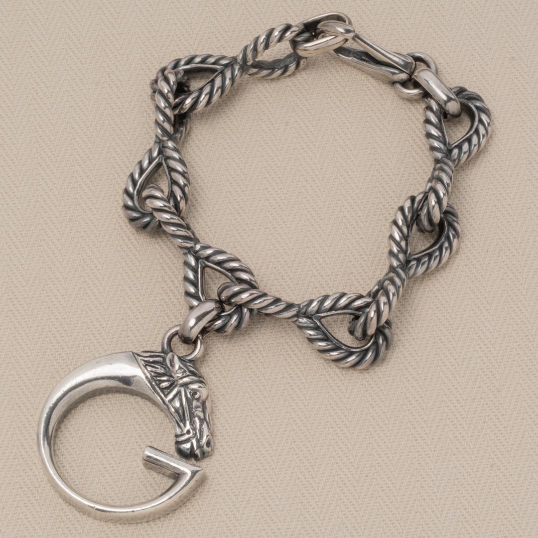 GUCCI ヴィンテージ ホースヘッド ブレスレット Ag925