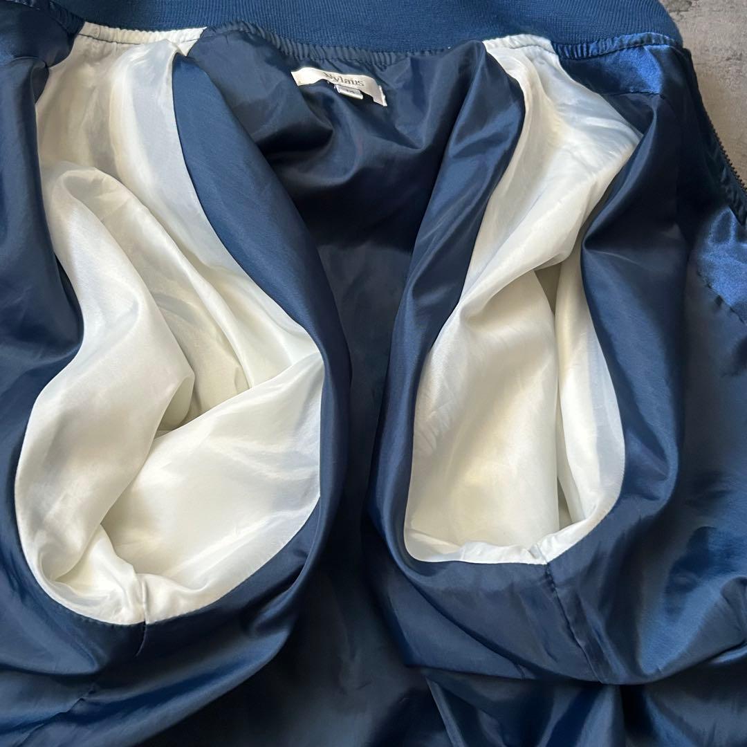 美品 スカジャン 龍 ドラゴン 日本 富士山 刺繍 Nylaus 横須賀