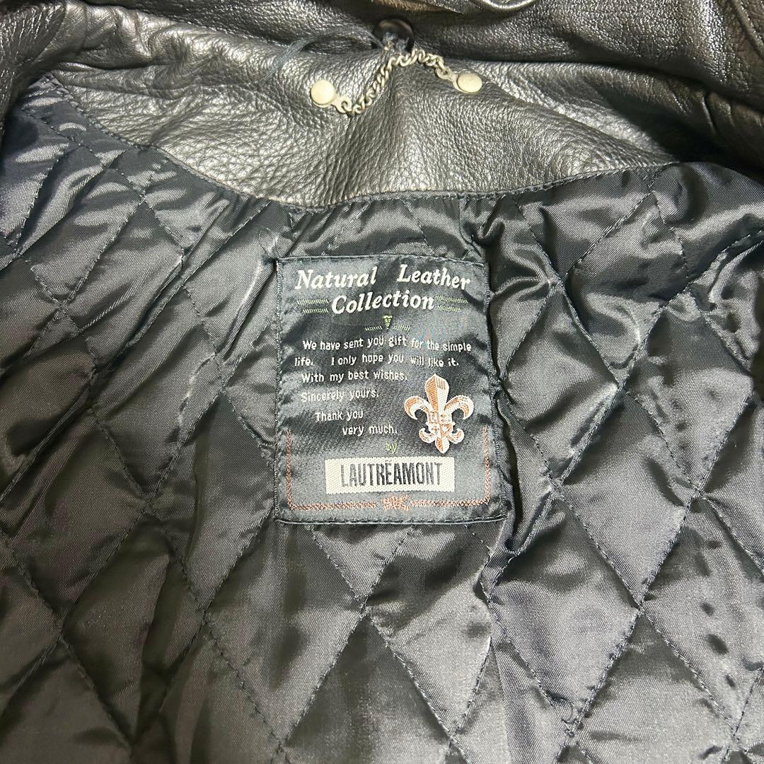 希少✨ ロートレアモン ムートンコート ボア 毛皮 ランチコート 本革 ブラック